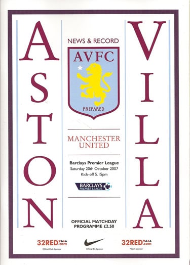 Aston Villa FC v Manchester United FC